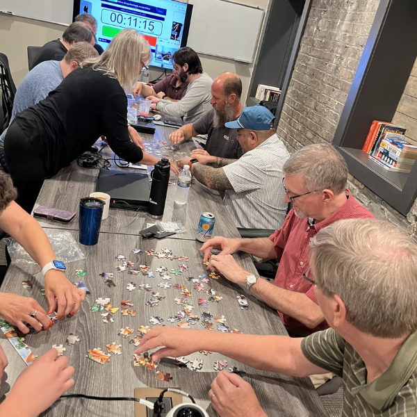 Image of Penta Software team members enjoying annual meeting activities.